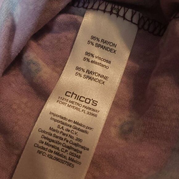 Chicos Maroon Blouse Size 3 - Picture 12 of 13
